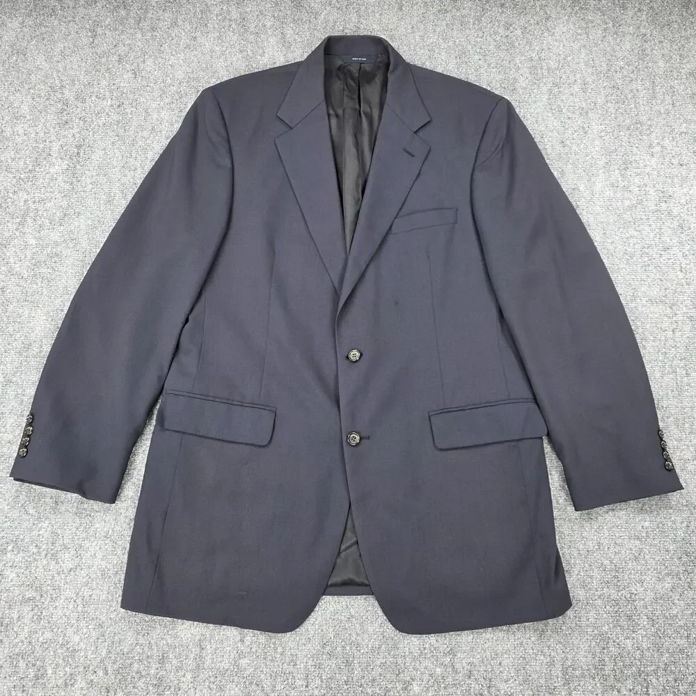 Brooks Brothers Blazer Mens 42L Blue Worsted Wool Two Button Suit Jacket USA